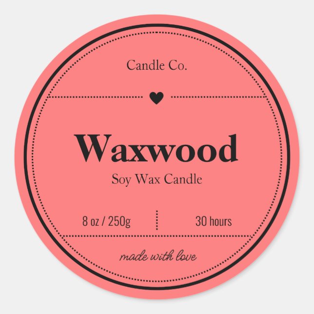 Candle Labels, Food Labels, Label Design (Front)
