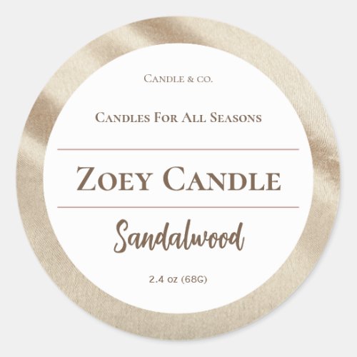 Candle Labels Lotion Labels Mason Jar Labels Classic Round Sticker