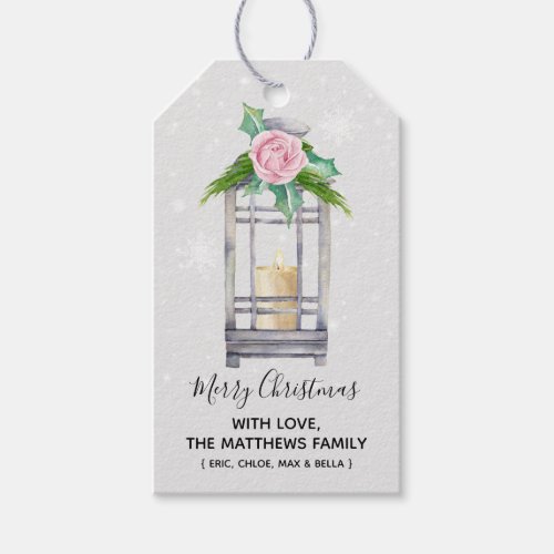 Candle Lantern Holiday Christmas Gift Tags