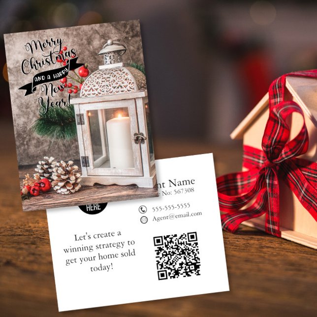 Candle Lantern Real Estate Holiday Card (Creator Uploaded)