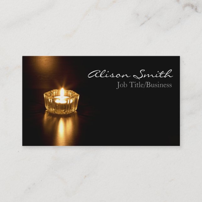 Candle/light business cars business card (Front)