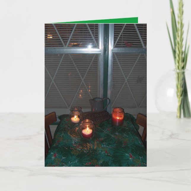 Candle light - Christmas Card - Customized (Front)