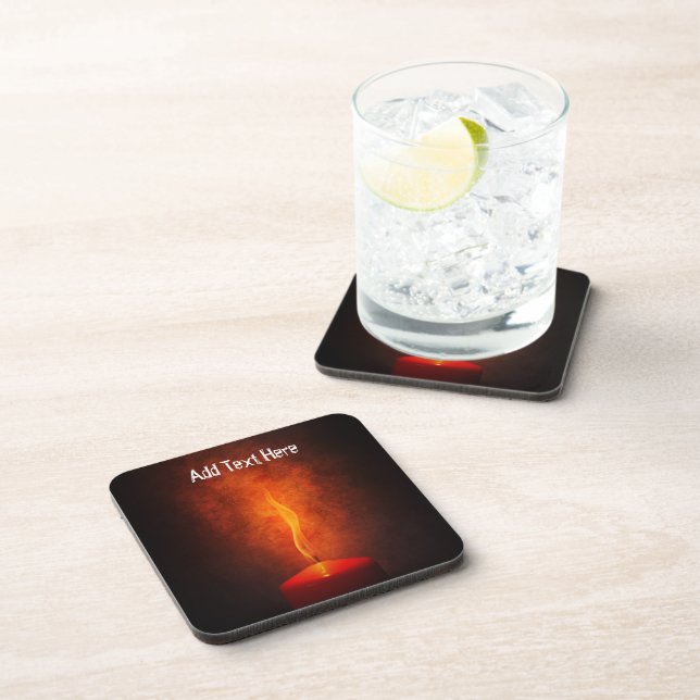 Candle Light in the Dark Beverage Coaster (Right Side)