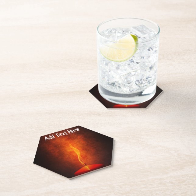 Candle Light in the Dark Paper Coaster (Insitu)