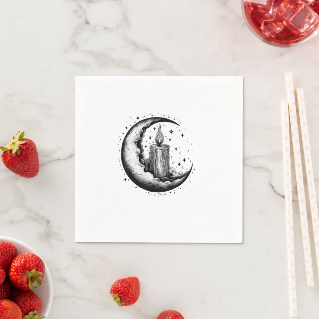 Candle Lit Moon Napkins (Insitu)