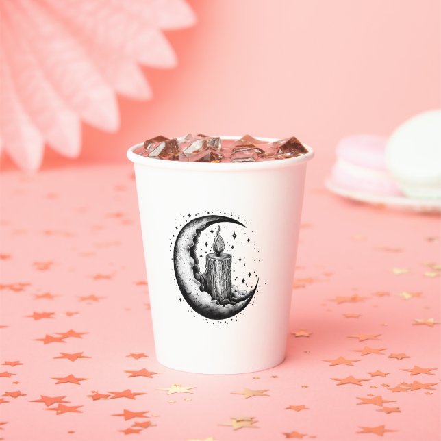 Candle Lit Moon Paper Cups (Insitu)