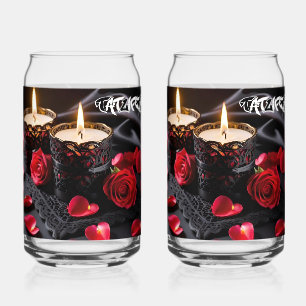 Candle-lit Romance Drinkware Set Can Glass