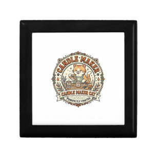 Candle Maker Cat Candle Maker Cat Vintage Vector A Gift Box