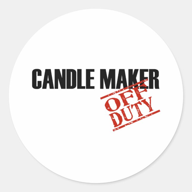 CANDLE MAKER LIGHT CLASSIC ROUND STICKER (Front)