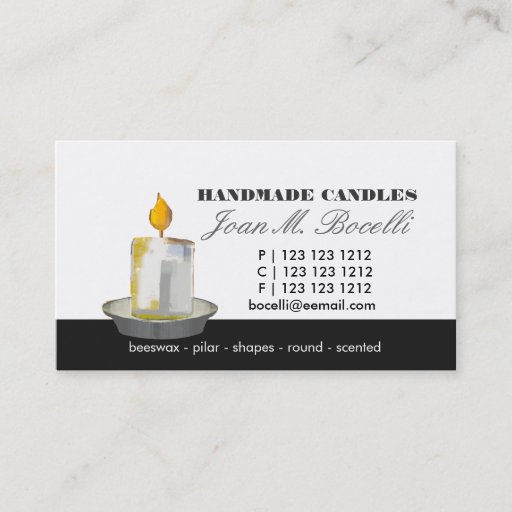 Customizable Candle Maker ~ Making Business Card