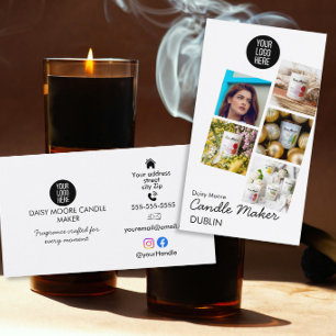Candle Maker Photo Portfolio Design wax melts  Business Card