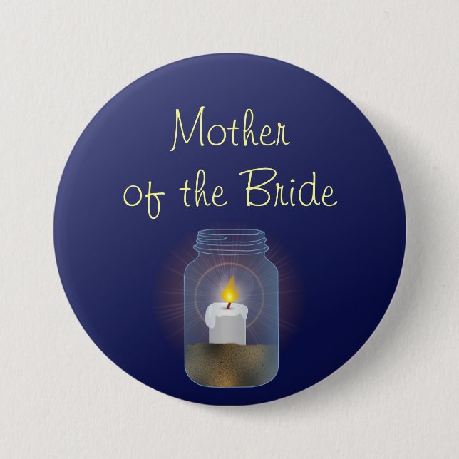 Candle Mason Jar Button (Front)