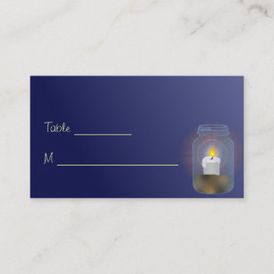 Candle Mason Jars Place Cards Business Card