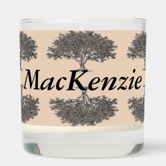 Candle - Oak Trees with Name