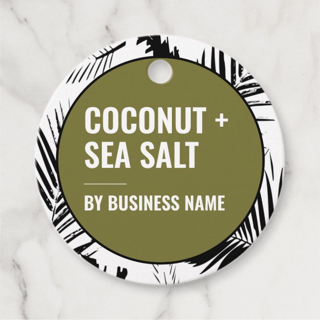 Candle Palm Green Hang Tags Packaging (Front)