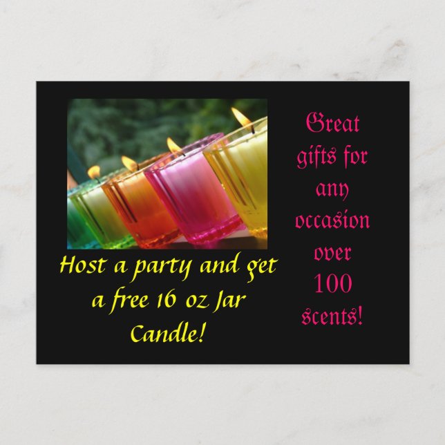Candle Party Hostess Card (Front)