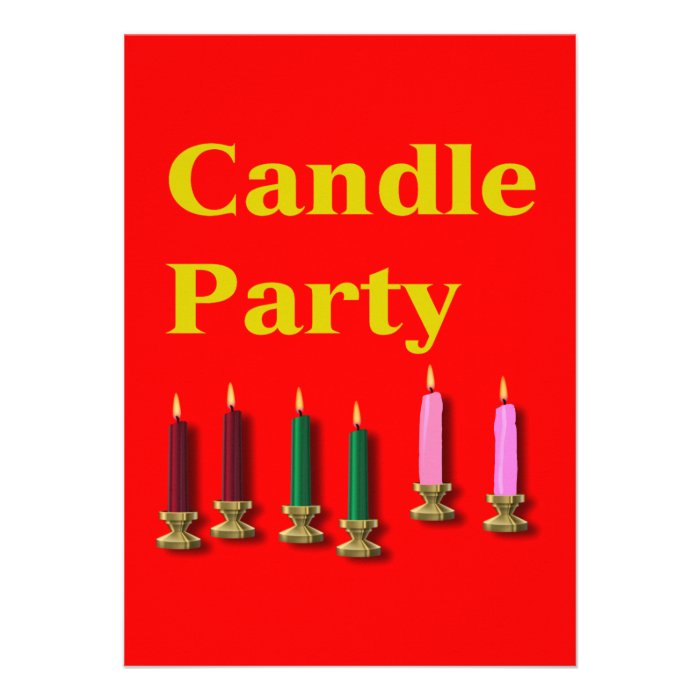 Candle Party Invitation Card