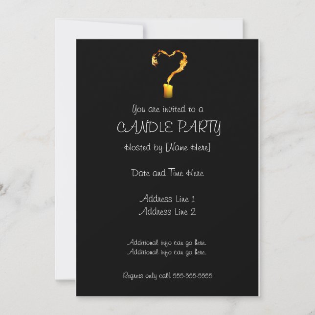 Candle Party Invitations (Front)