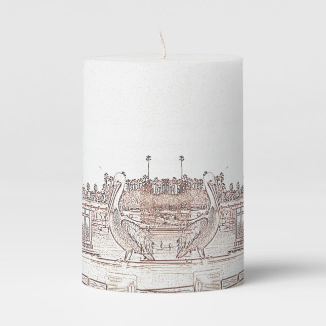 Candle - Pelicans on Pier (Front)