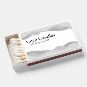 Candle Personalized Matches Black and White