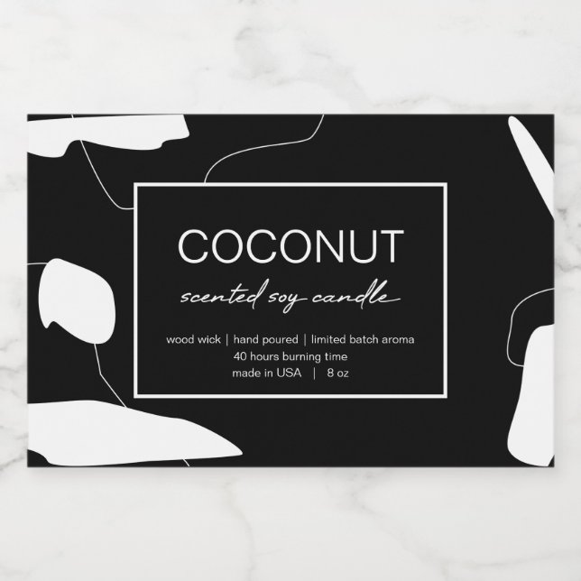 Candle Product Label Abstract Design (Single Label)
