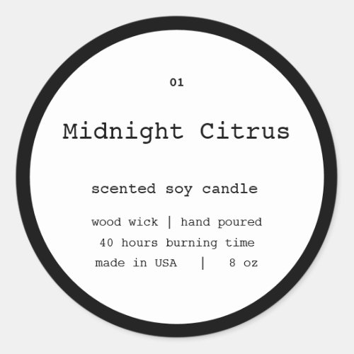 Candle Product Label Design