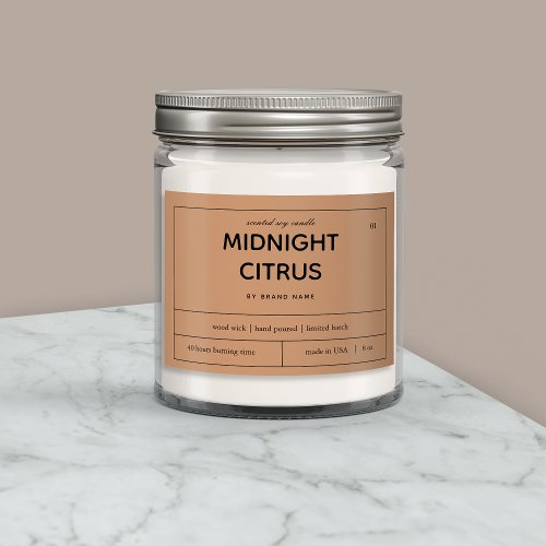 Candle Product Label Design