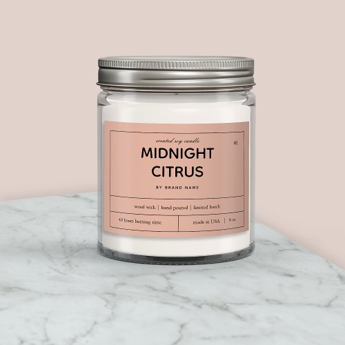 Candle Product Label Design