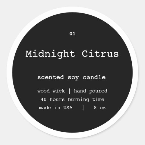 Candle Product Label Design