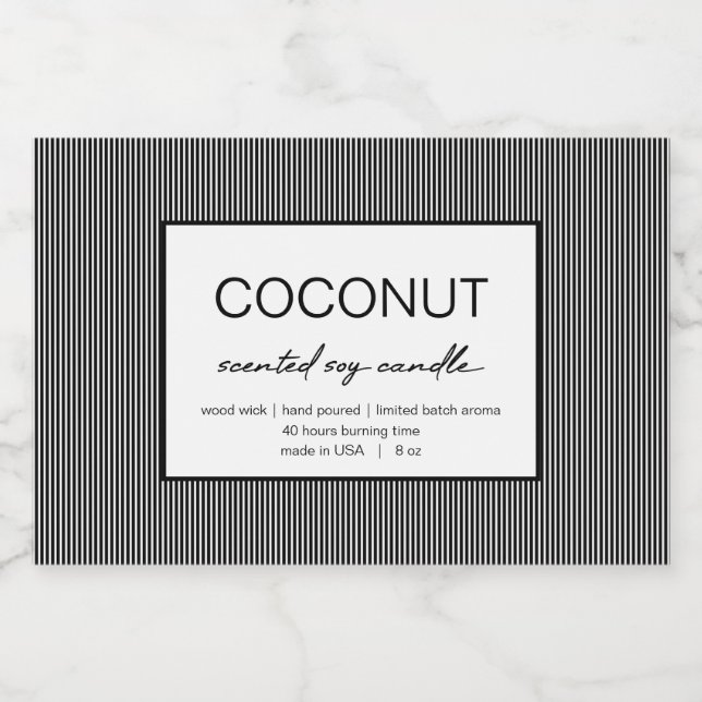 Candle Product Label Line Design (Single Label)