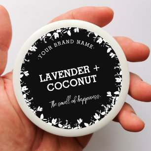 Candle Product Label Stickers Black