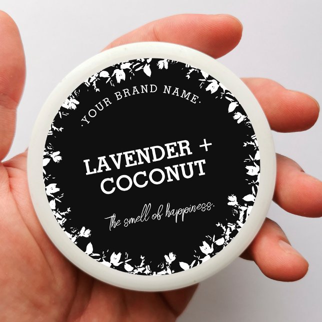 Candle Product Label Stickers Black (Creator Uploaded)