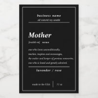 Candle Product Mother Personalized Label