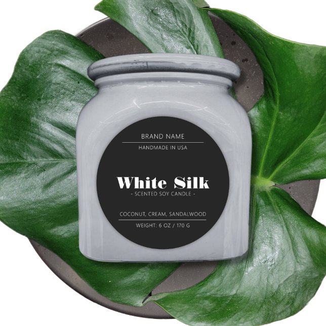 Candle product packaging black label (Creator Uploaded)