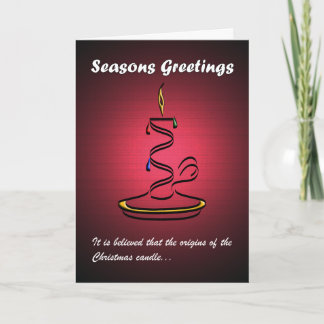 Candle (Red) Holiday Card