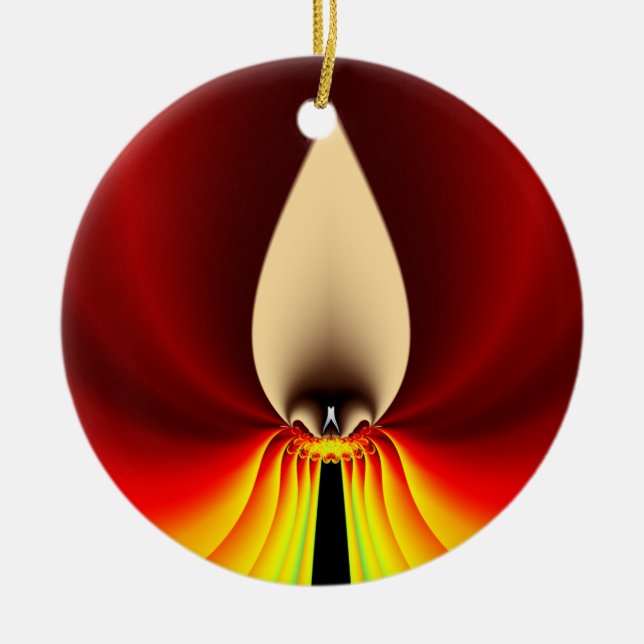 Candle Round Ornament (Front)