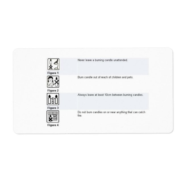 Candle Safety Sticker (Front)