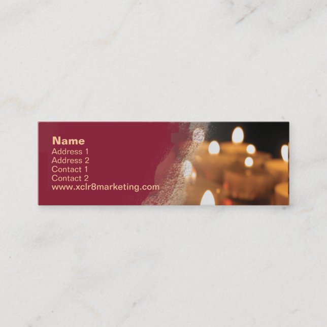 Candle Skinny Mini Business Card (Front)