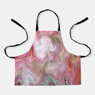 Candle Soft Pink Green Abstract Apron