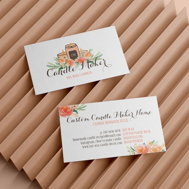 Candle Soy Wax Homemade Business Card