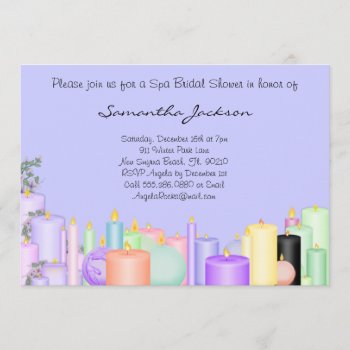 Candle Spa Bride Bridal Shower Invite by ForeverAndEverAfter at Zazzle