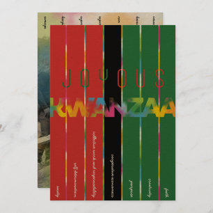Candle Stripes Kwanzaa Card