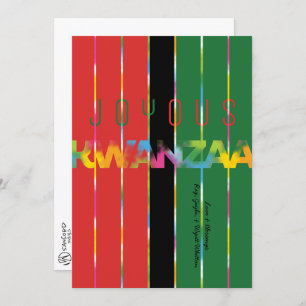 Candle Stripes Kwanzaa Card