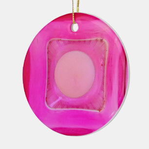 Candle, Sweet Pink Love Candlelight Ceramic Ornament