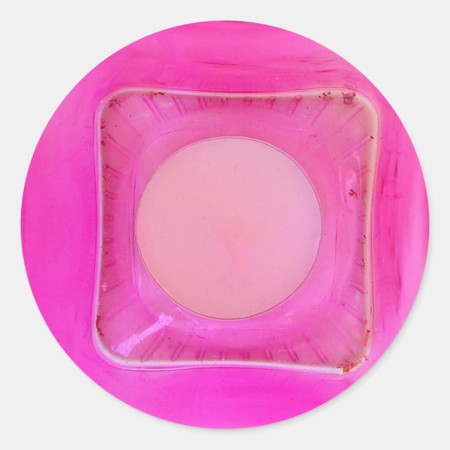 Candle, Sweet Pink Love Candlelight Classic Round Sticker (Front)