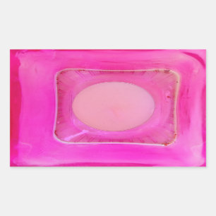 Candle, Sweet Pink Love Candlelight Rectangular Sticker