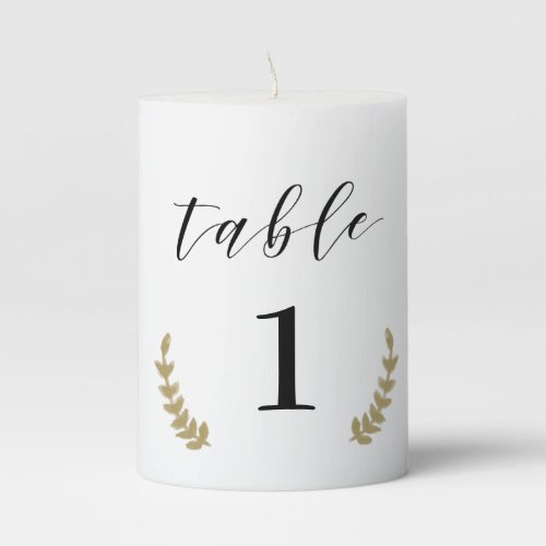 Candle Table Number Centerpieces