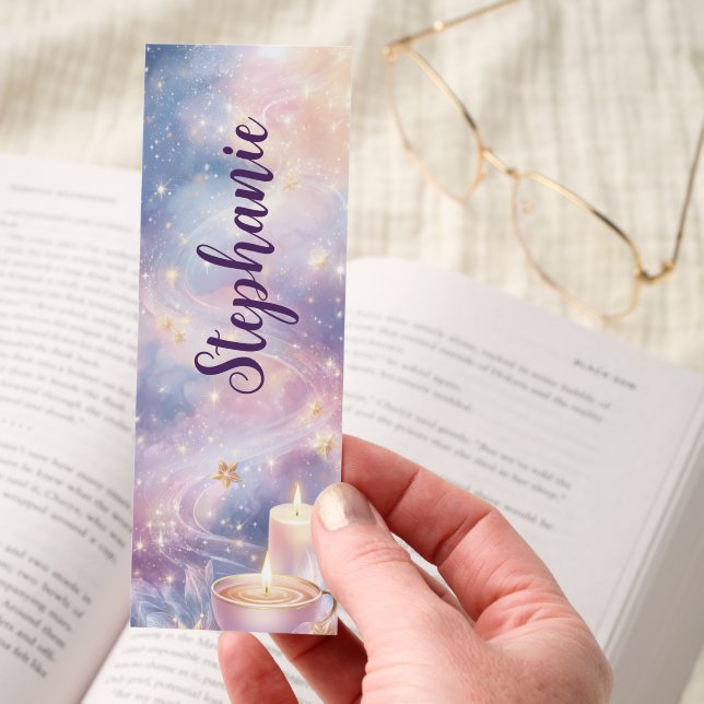 Candle Tea Cup Pastel Sky Bookmarks (Hand)