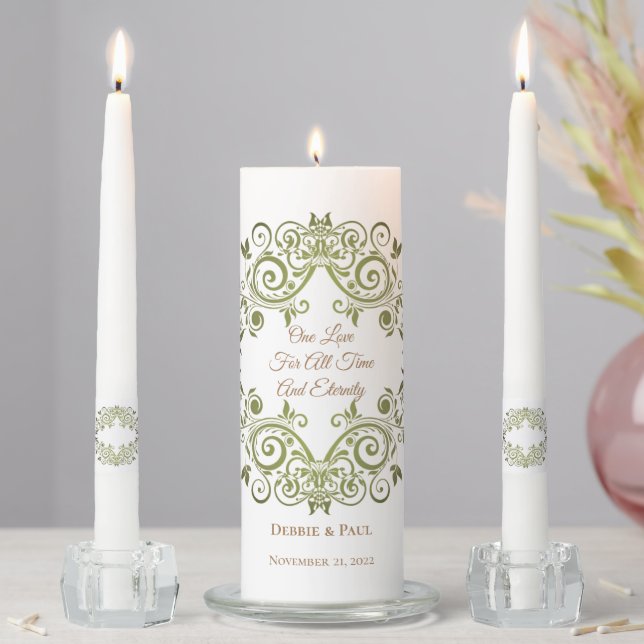 Candle Unity Set-One Love For All Time Filigree (In Situ)