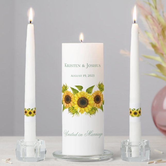 Candle Unity Set-Sunflowers  (In Situ)